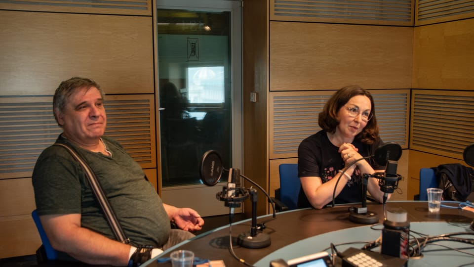 Krystyna Wanatowiczová a Jiří Zizler hosty Jiřího Pancíře ve studiu RPI | Foto: Hana Řeháková, Radio Prague International Krystyna Wanatowiczová a Jiří Zizler hosty Jiřího Pancíře ve studiu RPI | Foto: Hana Řeháková, Radio Prague International