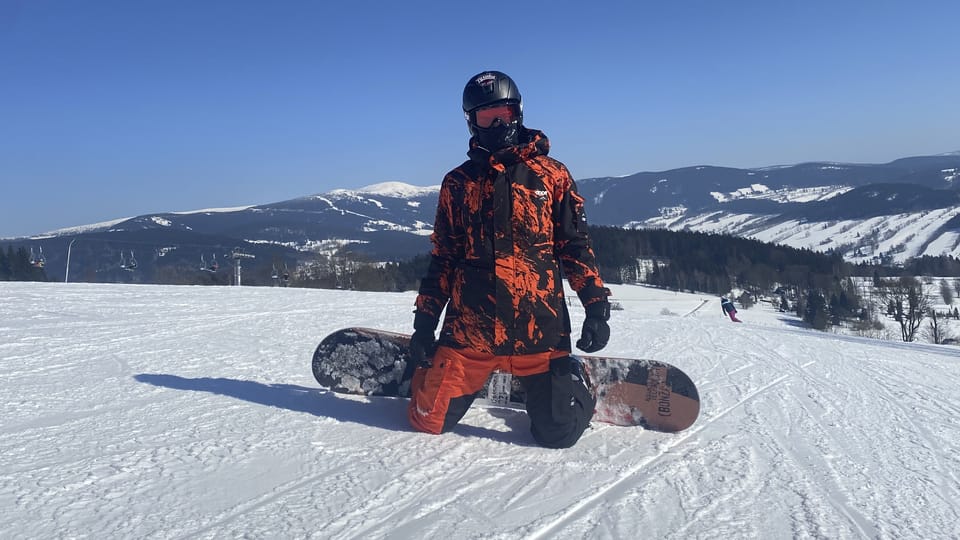Idální sjezdovky na učení na snowboardu | Foto: Hana Řeháková, Radio Prague International Idální sjezdovky na učení na snowboardu | Foto: Hana Řeháková, Radio Prague International