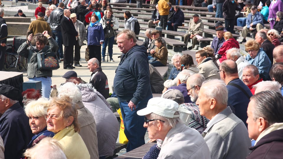 Oslavy 1. máje na pražském výstavišti patří komunistům, foto: Štěpánka Budková Oslavy 1. máje na pražském výstavišti patří komunistům, foto: Štěpánka Budková