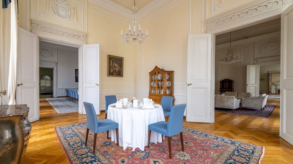 Mezi sály jsou útulné předpokoje | Foto: Václav Bacovský, Velvyslanectví SRN v Praze Mezi sály jsou útulné předpokoje | Foto: Václav Bacovský, Velvyslanectví SRN v Praze