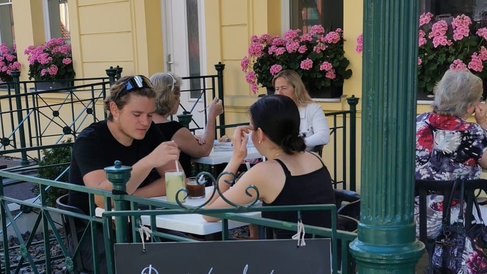 Denní nabídka pro hosty, kteří nejsou na sladké | Foto: Petr Lukeš, Radio Prague International Denní nabídka pro hosty, kteří nejsou na sladké | Foto: Petr Lukeš, Radio Prague International