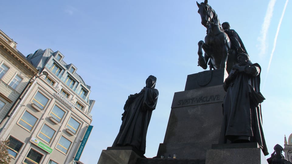 Pomník sv. Václava na Václavském náměstí od Josefa Václava Myslbeka | Foto: Barbora Němcová, Radio Prague International Pomník sv. Václava na Václavském náměstí od Josefa Václava Myslbeka | Foto: Barbora Němcová, Radio Prague International