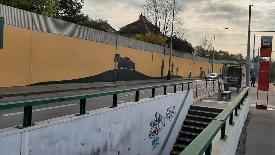 Mural 'Operace Anthropoid' | Foto: Lenka Žižková,  Radio Prague International