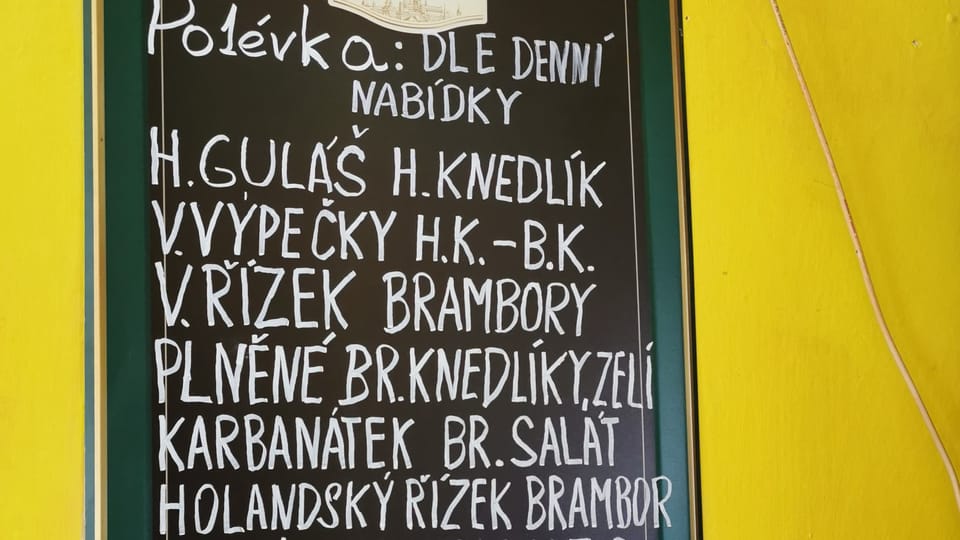 Denní nabídka restaurace U Berešů v kostce | Foto: Petr Lukeš,  Radio Prague International