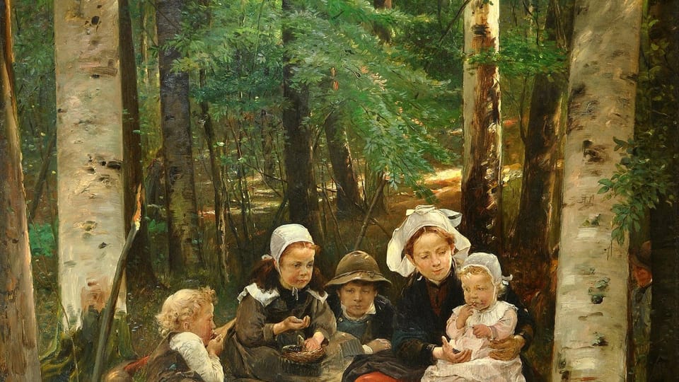 Václav Brožík: Černé jahody, zdroj: Wikimedia Commons, CC0 Václav Brožík: Černé jahody, zdroj: Wikimedia Commons, CC0