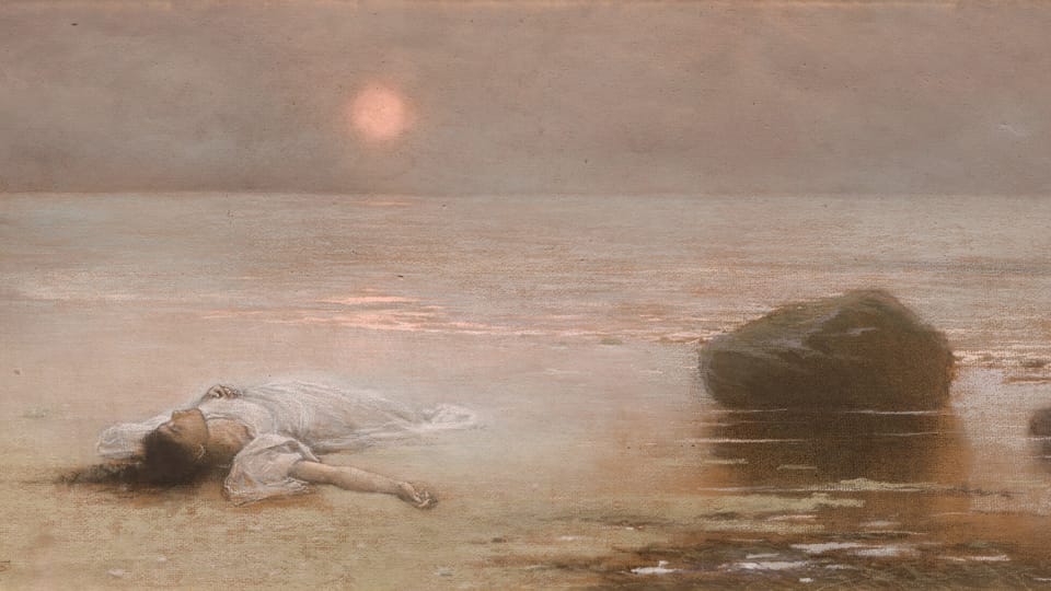 Jakub Schikaneder: Utonulá,  1893 | Foto: Národní galerie v Praze