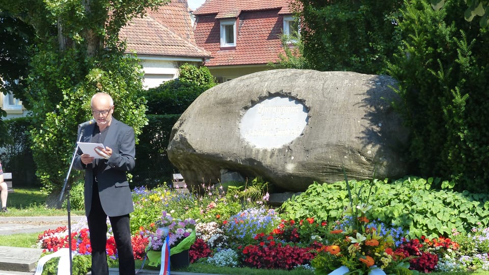 Pomník Husův kámen v Kostnici | Foto: Klára Stejskalová, Radio Prague International Pomník Husův kámen v Kostnici | Foto: Klára Stejskalová, Radio Prague International