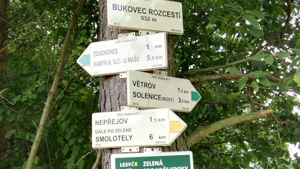 Rozcestí Bukovec u Solenic,  foto: Lenka Žižková