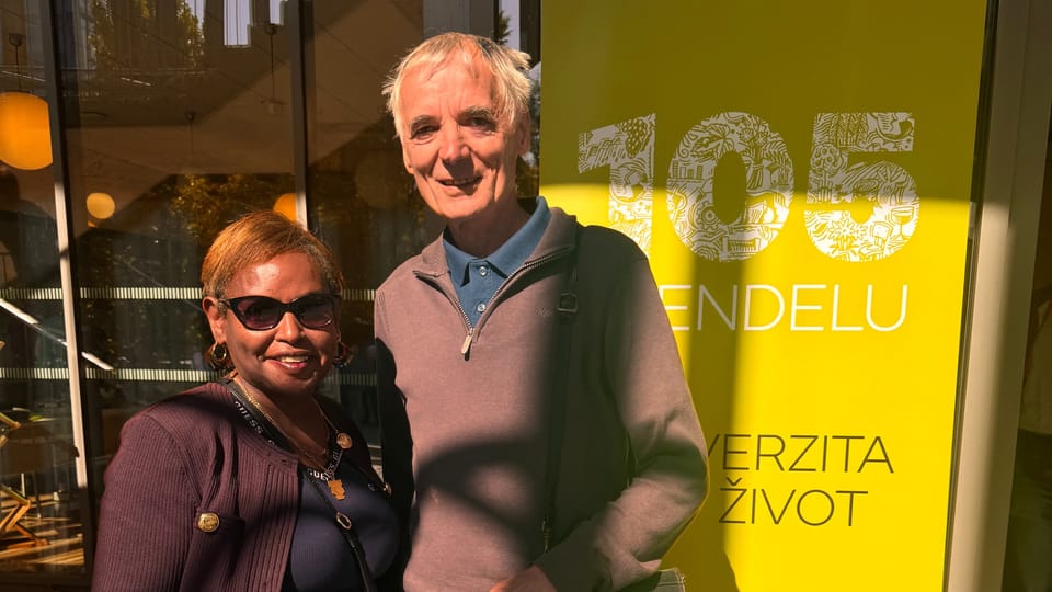 S profesorem na Mendelově univerzitě v září 2024 | Foto: Soukromý archiv Biruk Alemayehu S profesorem na Mendelově univerzitě v září 2024 | Foto: Soukromý archiv Biruk Alemayehu