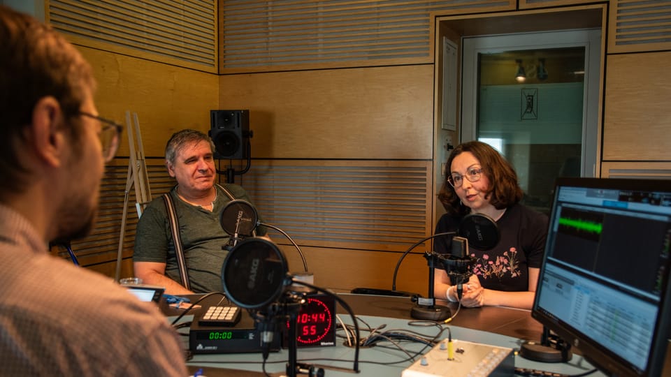 Krystyna Wanatowiczová a Jiří Zizler hosty Jiřího Pancíře ve studiu RPI | Foto: Hana Řeháková, Radio Prague International Krystyna Wanatowiczová a Jiří Zizler hosty Jiřího Pancíře ve studiu RPI | Foto: Hana Řeháková, Radio Prague International