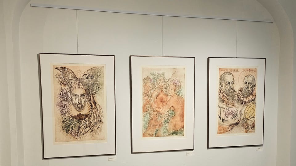 Kulhánkovy litografie na výstavě v Galerii moderního umění | Foto: Klára Stejskalová, Radio Prague International Kulhánkovy litografie na výstavě v Galerii moderního umění | Foto: Klára Stejskalová, Radio Prague International