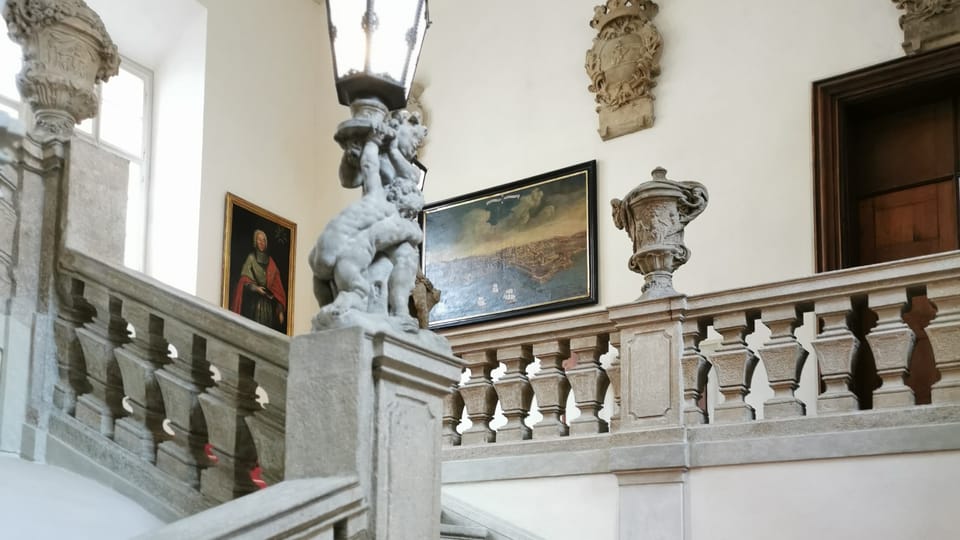 Hlavní otevřené schodiště patří k nejkrásnějším ukázkám baroka v Praze | Foto: Petr Lukeš, Radio Prague International Hlavní otevřené schodiště patří k nejkrásnějším ukázkám baroka v Praze | Foto: Petr Lukeš, Radio Prague International
