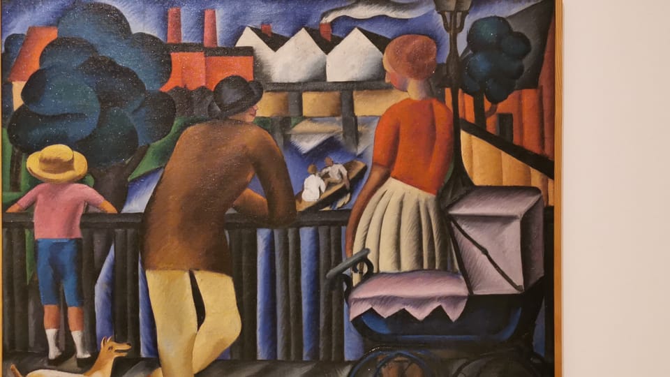 Městský motiv slovenského malíře Gejzy Schillera z roku 1924 | Foto: Petr Lukeš, Radio Prague International Městský motiv slovenského malíře Gejzy Schillera z roku 1924 | Foto: Petr Lukeš, Radio Prague International