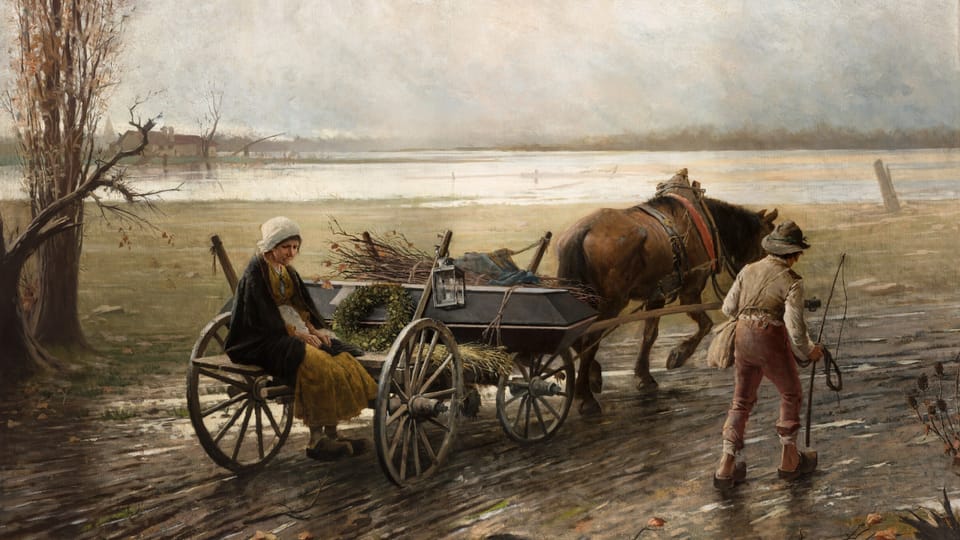 Jakub Schikaneder: Truchlivý návrat, 1886 | Foto: Národní galerie v Praze Jakub Schikaneder: Truchlivý návrat, 1886 | Foto: Národní galerie v Praze