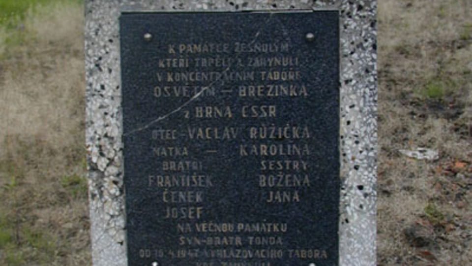 Pomník příslušníků romské rodiny Růžičkovy v Osvětimi, foto: Jana Šustová Pomník příslušníků romské rodiny Růžičkovy v Osvětimi, foto: Jana Šustová