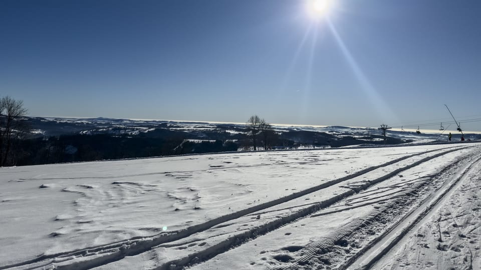 Běžecká trať, která vede na vrcholu skiareálu | Foto: Hana Řeháková, Radio Prague International Běžecká trať, která vede na vrcholu skiareálu | Foto: Hana Řeháková, Radio Prague International