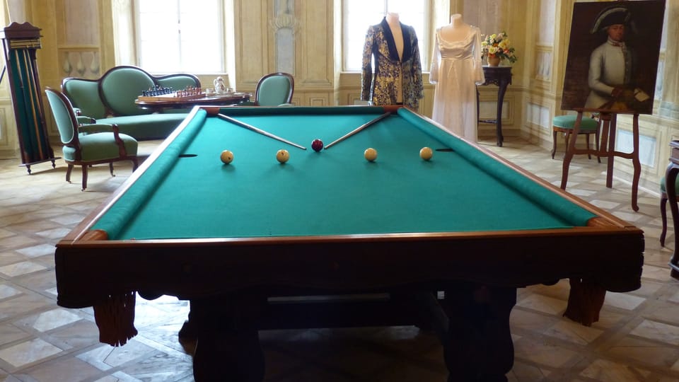 Biliardový salonek, foto: Klára Stejskalová Biliardový salonek, foto: Klára Stejskalová
