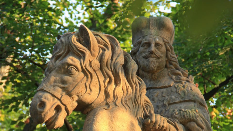 Světec nese tvář habsburského císaře Ferdinanda III., jehož podobou se Bendl inspiroval | Foto: Barbora Němcová, Radio Prague International Světec nese tvář habsburského císaře Ferdinanda III., jehož podobou se Bendl inspiroval | Foto: Barbora Němcová, Radio Prague International