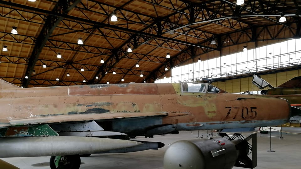 Nadzvukový stíhací víceúčelový letoun MiG-21 | Foto: Štěpánka Budková, Radio Prague International Nadzvukový stíhací víceúčelový letoun MiG-21 | Foto: Štěpánka Budková, Radio Prague International