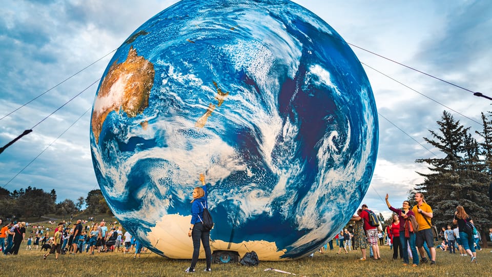 Model Země - Terralóna | Foto: Michal Bernátek, Hvězdárna a planetárium Brno Model Země - Terralóna | Foto: Michal Bernátek, Hvězdárna a planetárium Brno