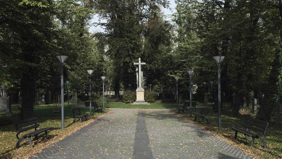 Německý evangelický hřbitov ve Strašnicích | Foto: Barbora Linková, Český rozhlas Německý evangelický hřbitov ve Strašnicích | Foto: Barbora Linková, Český rozhlas
