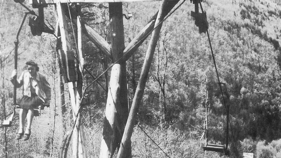 Traťová podpěra  (1940) | Foto: Archiv Jana Šrubaře / Podhorská jednota Radhošť
