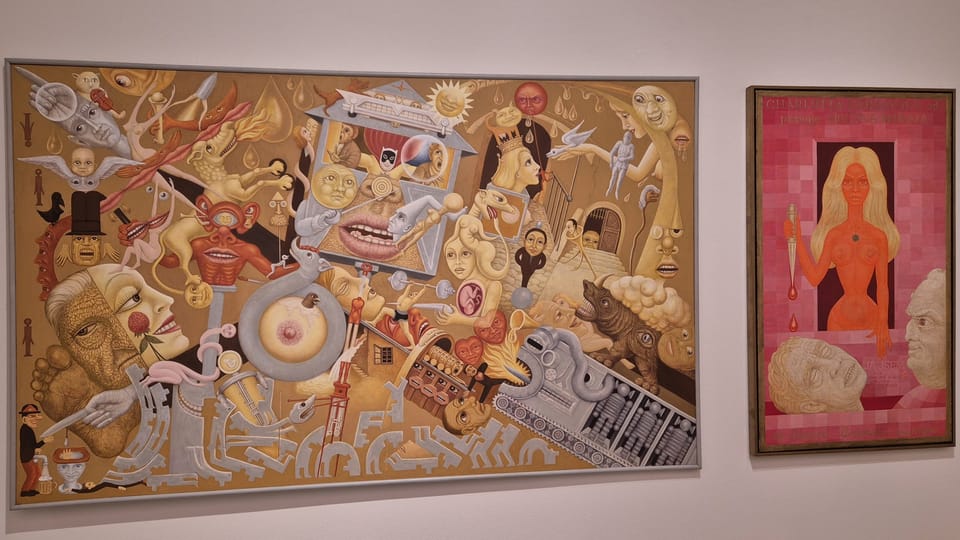 Na předním obrazu Badman na rodné louce Brázda pracoval desítky let. | Foto: Petr Lukeš, Radio Prague International Na předním obrazu Badman na rodné louce Brázda pracoval desítky let. | Foto: Petr Lukeš, Radio Prague International
