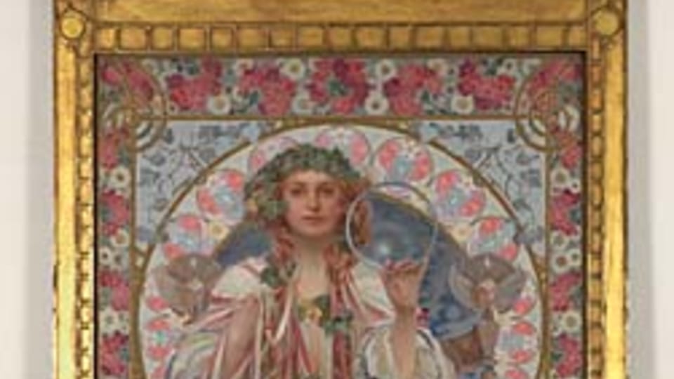 Podobizna Frances Craenové jako Slavie - Alfons Mucha, 1908 Podobizna Frances Craenové jako Slavie - Alfons Mucha, 1908