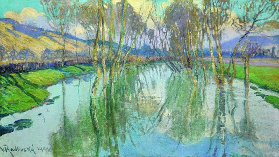 Odrazy stromů na vodní hladině, 1900 Odrazy stromů na vodní hladině, 1900