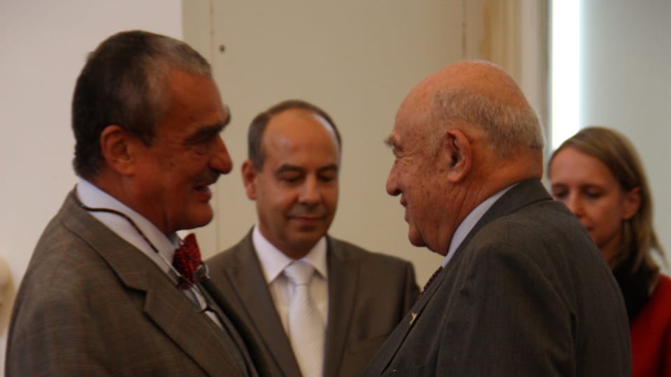 Karel Schwarzenberg a Hugo Marom, foto: Barbora Kmentová Karel Schwarzenberg a Hugo Marom, foto: Barbora Kmentová