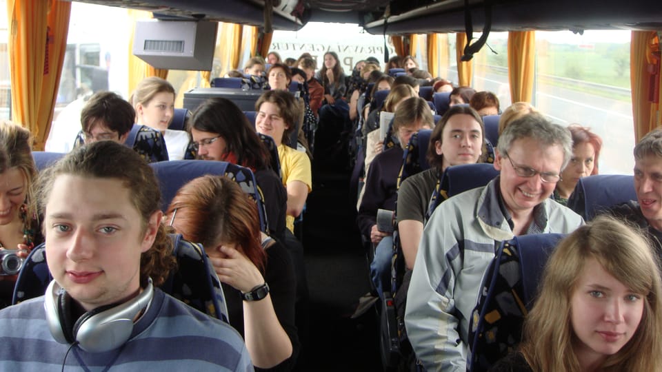 Fanoušci kapely Zrní na cestě do Berlína Fanoušci kapely Zrní na cestě do Berlína