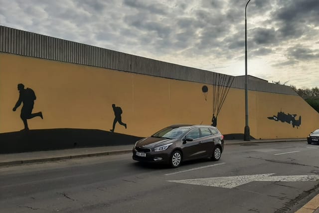 Mural 'Operace Anthropoid' | Foto: Lenka Žižková,  Radio Prague International