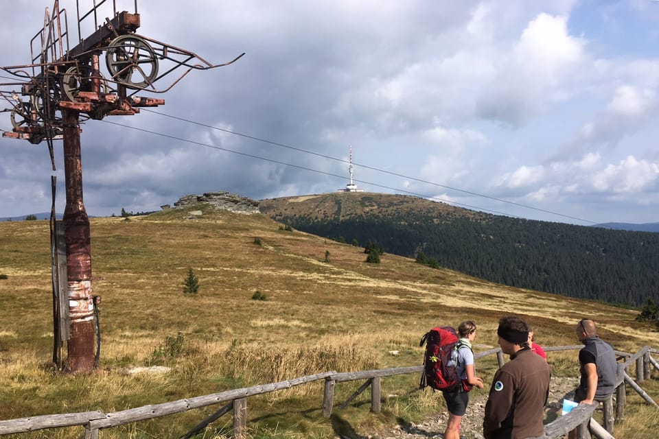 Výstup na horu Praděd, nejvyšší vrchol pohoří Jeseníky (1491 m) | Foto: Andrea Švubová, Český rozhlas Výstup na horu Praděd, nejvyšší vrchol pohoří Jeseníky (1491 m) | Foto: Andrea Švubová, Český rozhlas