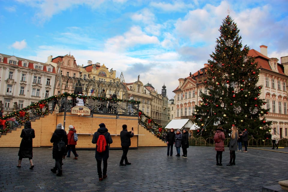 Vánoční strom na Staroměstském náměstí v Praze | Foto: Barbora Němcová, Radio Prague International Vánoční strom na Staroměstském náměstí v Praze | Foto: Barbora Němcová, Radio Prague International