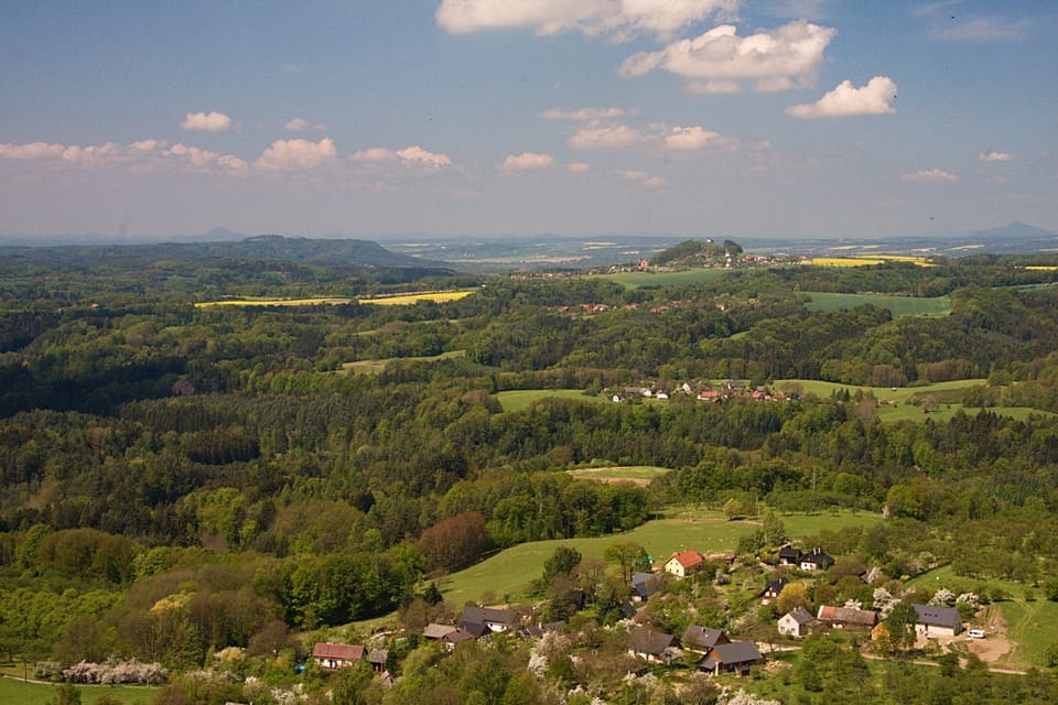 Výhled na Český ráj směrem na Vyskeř, foto: Jaroslav Hoření, Český rozhlas Výhled na Český ráj směrem na Vyskeř, foto: Jaroslav Hoření, Český rozhlas
