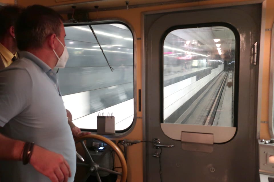 Jízda historickou soupravou metra | Foto: Štěpánka Budková, Radio Prague International Jízda historickou soupravou metra | Foto: Štěpánka Budková, Radio Prague International