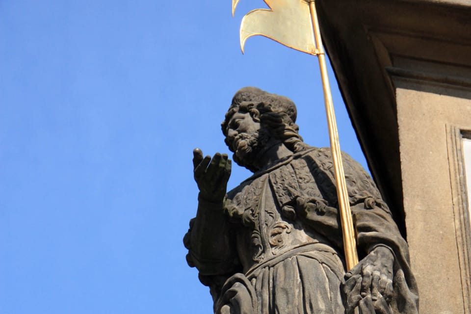 Sochu vytvořili sochaři Ferdinand Geiger a Jan Oldřich Mayer v letech 1713-15 | Foto: Barbora Němcová, Radio Prague International Sochu vytvořili sochaři Ferdinand Geiger a Jan Oldřich Mayer v letech 1713-15 | Foto: Barbora Němcová, Radio Prague International